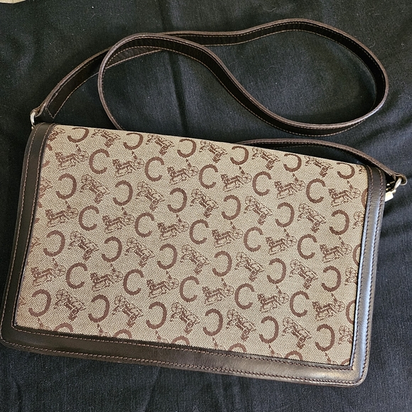 RARE AUTHENTIC Vintage Celine Tripple horsebit logo . - Picture 2 of 13